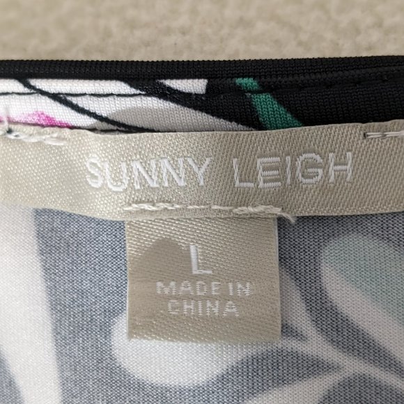 SUNNY LEIGH Dress Medium Colorfull Floral  Knee Lenght Size L Multi-Color - Picture 8 of 10